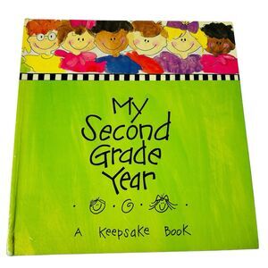My Second Grade Year Hardcover Spiral Bound School Journal Scrapbook 2002